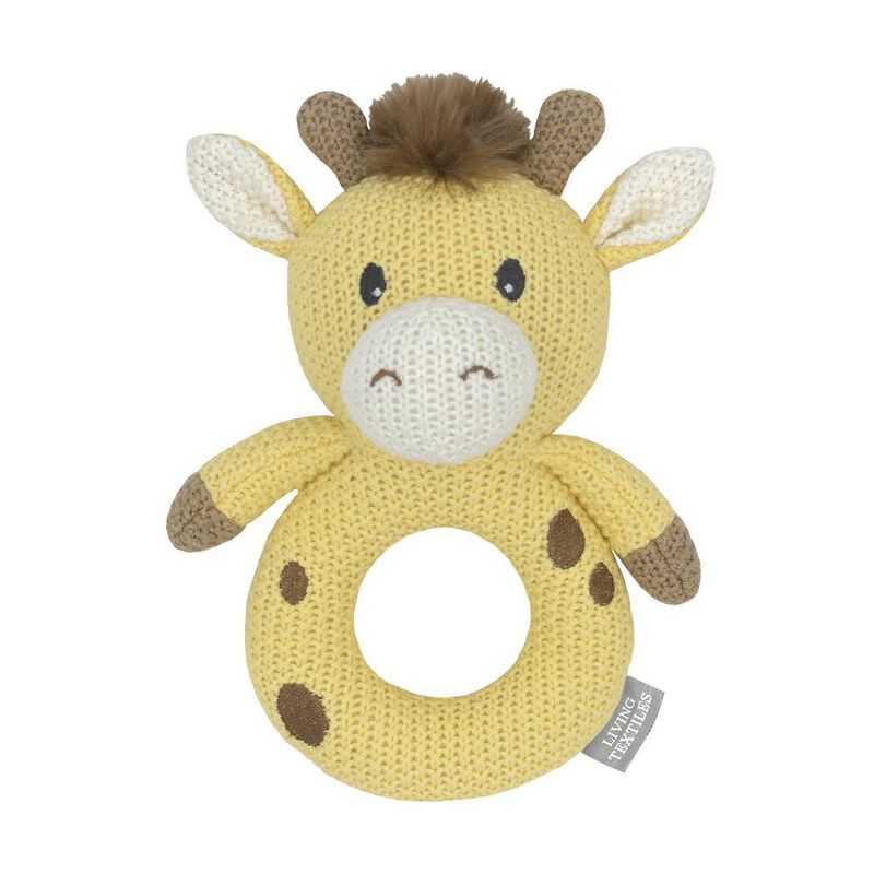 Living Textiles Noah Whimsical Knitted Ring Rattle image number 0